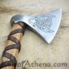 Viking Type M Axe with Etched Norse Design