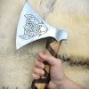 Viking Type M Axe with Etched Norse Design