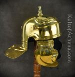 Roman Imperial Gallic ''I'' Mainz Helm - 20 Gauge Brass