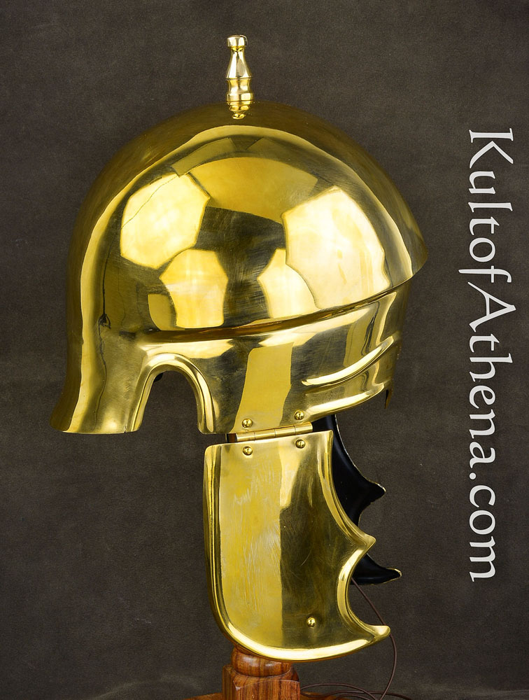 Greek Attic Helmet - 18 Gauge Brass