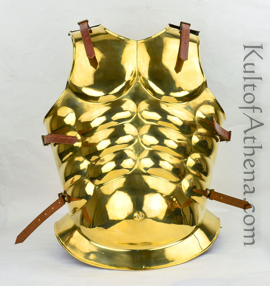 Greek Brass Muscle Cuirass - 18 Gauge Brass
