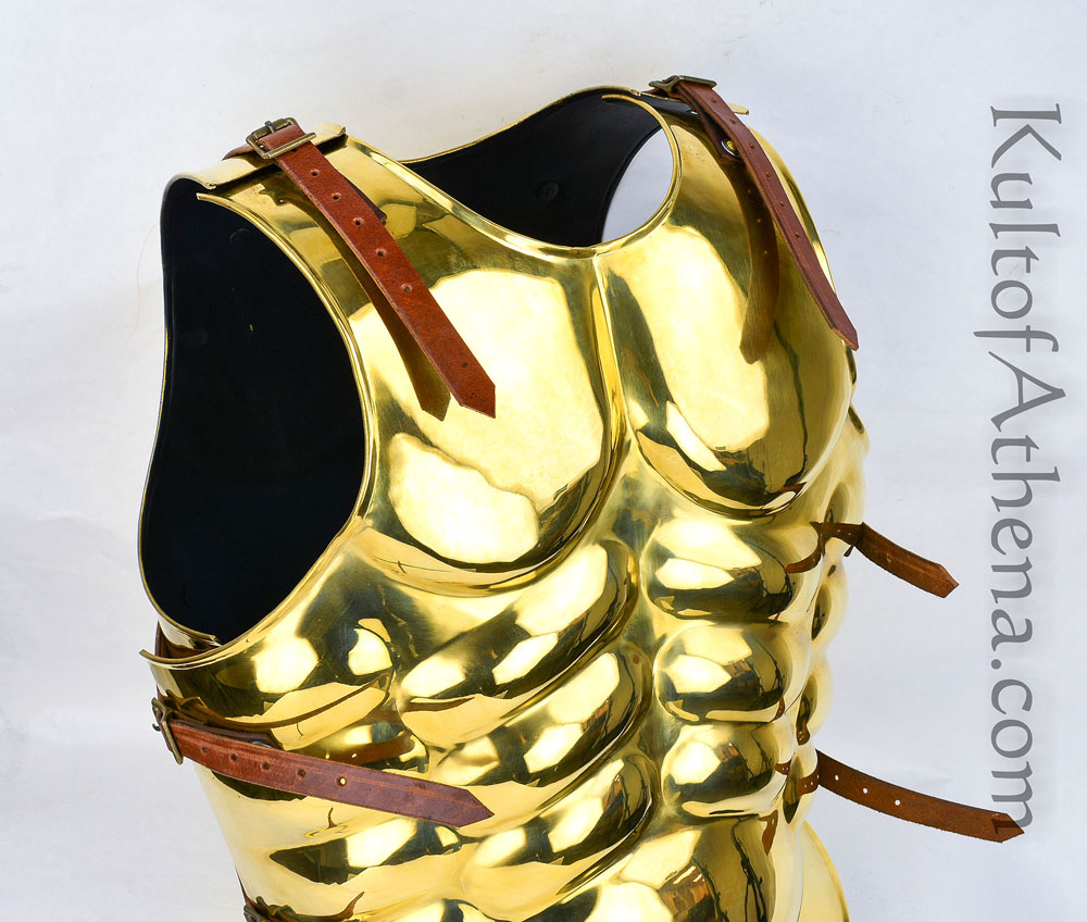 Greek Brass Muscle Cuirass - 18 Gauge Brass