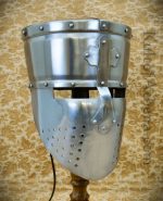 Templar Pot Helm with Faceplate - 18 Gauge