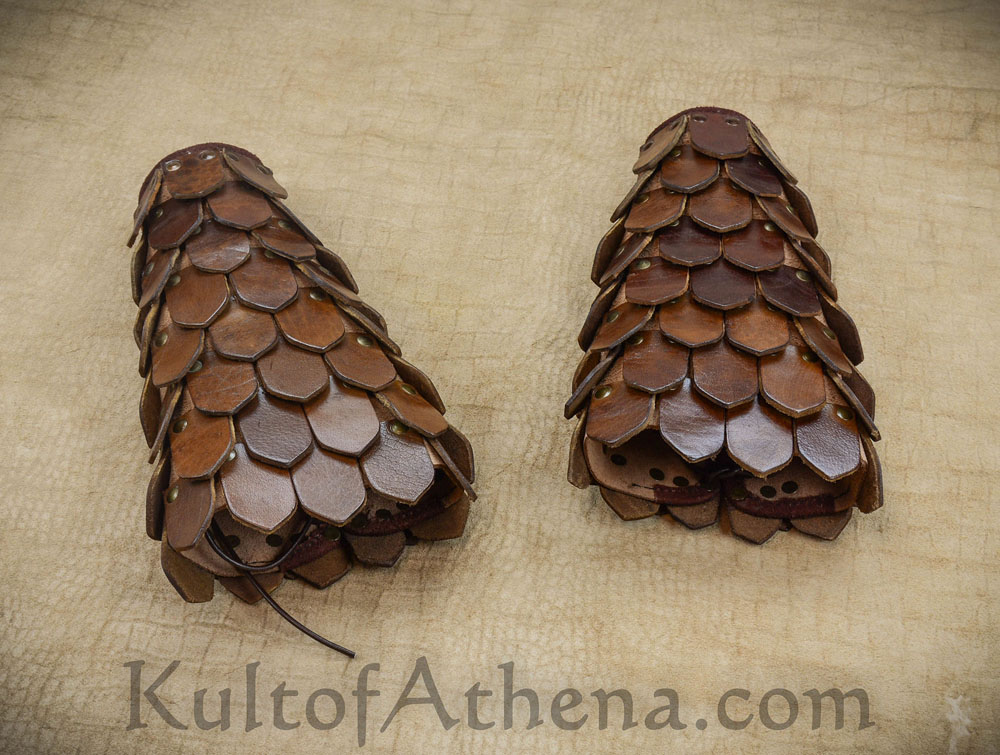 Scale Leather Greaves