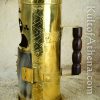 Brass Lantern with Hinged Horn Door