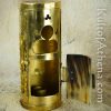 Brass Lantern with Hinged Horn Door