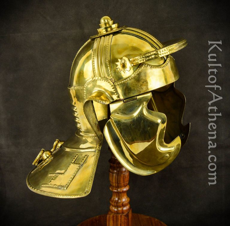 Roman Niedermoermter Helmet 18 Gauge Brass