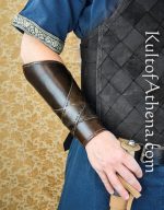 Padded Leather Bracers with Banding