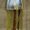 Wenceslaus Helm with Brass Detail and Aventail - 18 Gauge