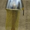 Wenceslaus Helm with Brass Detail and Aventail - 18 Gauge