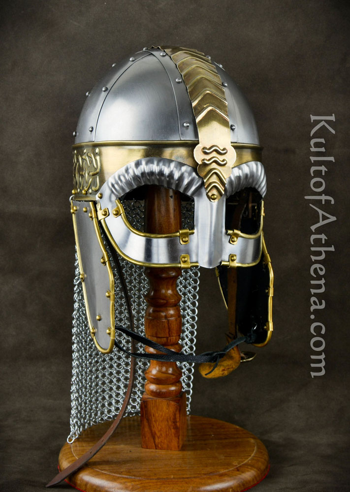 Viking Medieval 18g Knights Crusader Combat Battle War Helmet WITH FREE STAND 