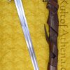 Knightly Arming Sword- Stage Combat Version with Scabbard and Integrated Sword Belt