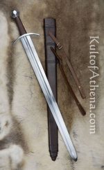 Knightly Arming Sword with adjustable hanging scabbard - Stage Combat Version