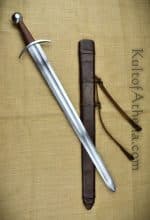 Knightly Arming Sword with adjustable hanging scabbard