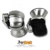 Age of Craft - HMB Buhurt optimized Plate Mittens - Christ's Army with internal padded gloves - 18 - 19 Gauge Tempered Spring Steel
