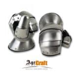 Age of Craft - HMB Buhurt optimized Plate Mittens - Christ's Army with internal padded gloves - 18 - 19 Gauge Tempered Spring Steel
