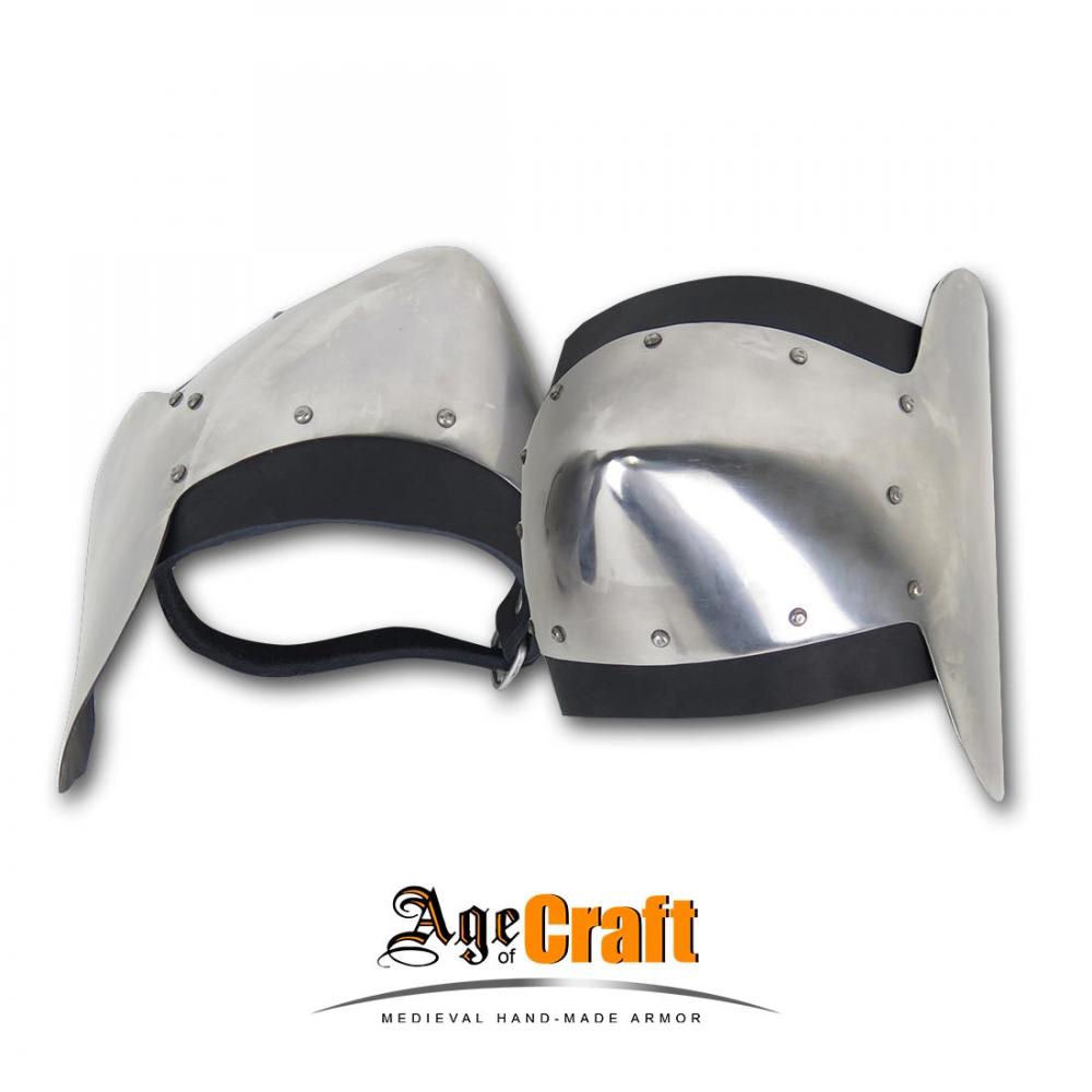 Age of Craft - HMB Arm Armor - Plate Elbow Couters - 18-19 Gauge Tempered Spring Steel