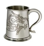 Pewter Tankard with Chinese Dragon