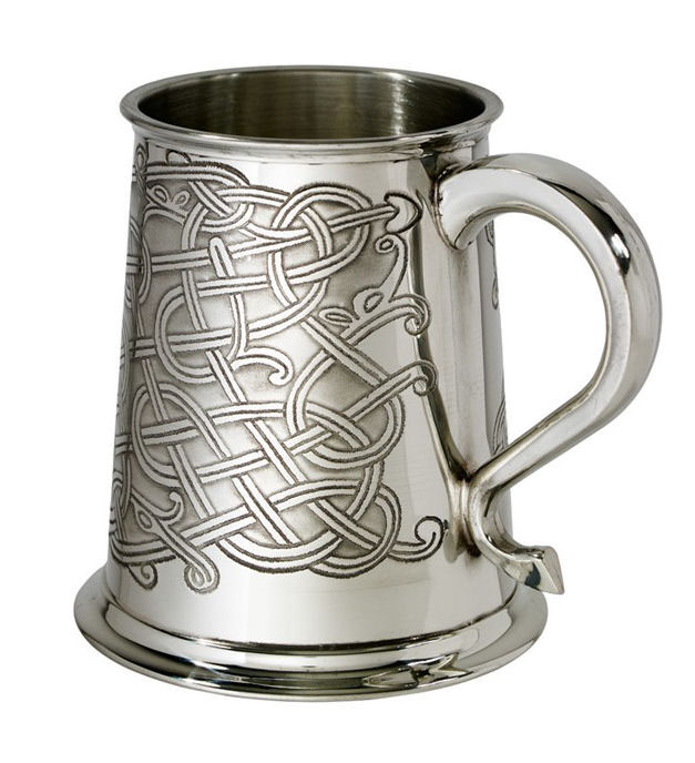 Pewter Tankard with Celtic Knotwork