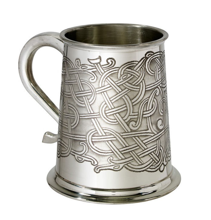Pewter Tankard with Celtic Knotwork