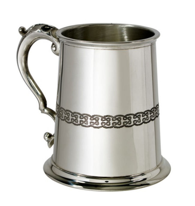 Pewter Tankard with Celtic Dragon