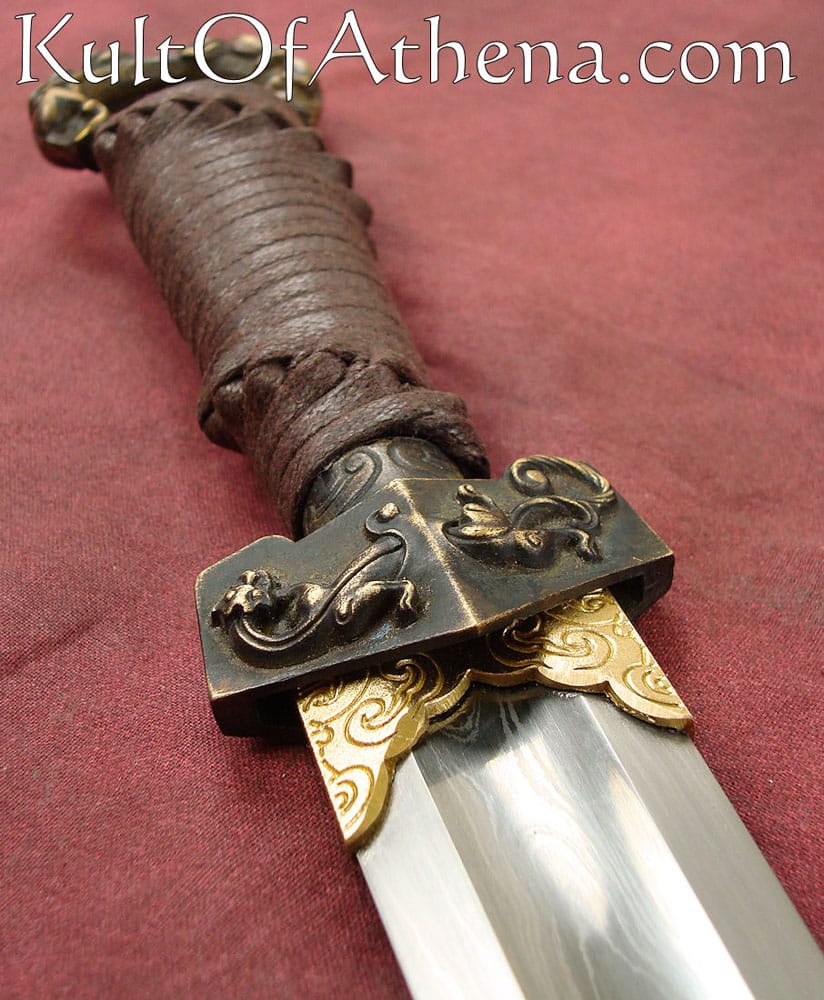 Iron Tiger Forge Han Dynasty Dao Dagger with Folded Steel Blade