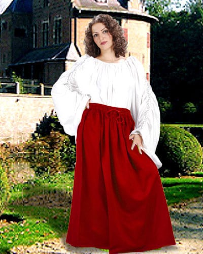 Eleanor Cotton Skirt - Red