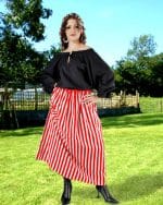 Striped Wench Skirt - Red and White