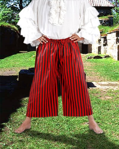 red sailor pants