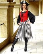 Alvilda Striped Skirt - Black and White