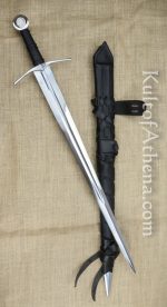 Darksword Medieval Knight Sword - Black with Integrated Sword Belt - 28'' blade
