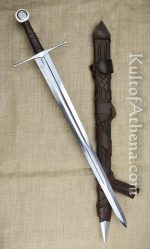Darksword Norman Medieval Sword - Brown with Integrated Sword Belt