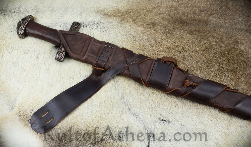 Darksword Oslo Viking Sword - Brown with Integrated Sword Belt