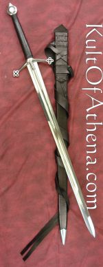 Darksword Armory Scottish Claymore with Black Scabbard and Integrated Sword Belt