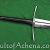 Darksword Medieval Knight Bastard Sword- Black with Integrated Sword Belt