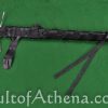 Darksword Medieval Knight Bastard Sword- Black with Integrated Sword Belt