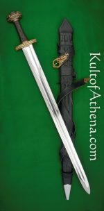 Darksword - Einar - Viking Sword - Black with Integrated Scabbard Belt