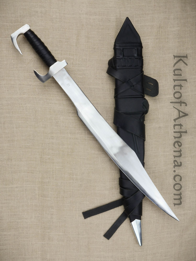 Darksword Spartan Sword - Black with integrated Scabbard Belt