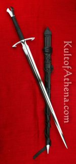 Darksword Black Death Gothic Sword - Black Grip with Integrated Sword Belt
