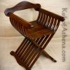 Medieval Folding Wooden Chair