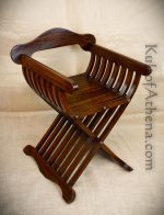 Medieval Folding Wooden Chair