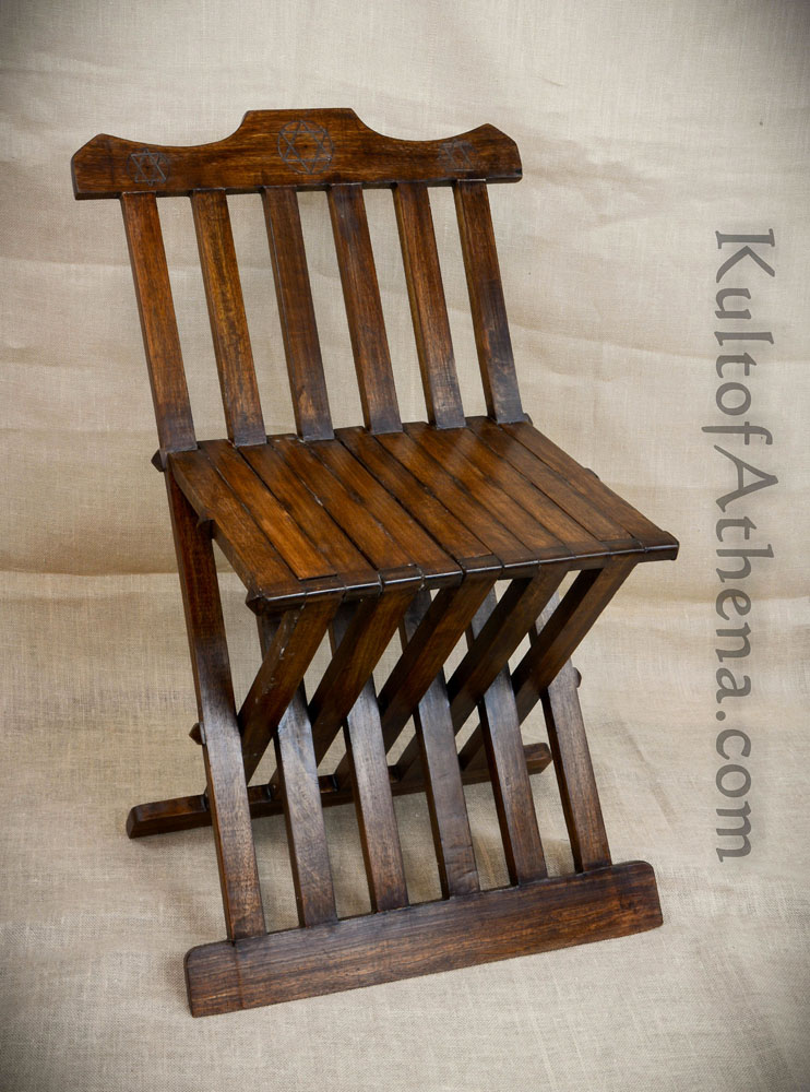 Medieval Wooden Folding Chair