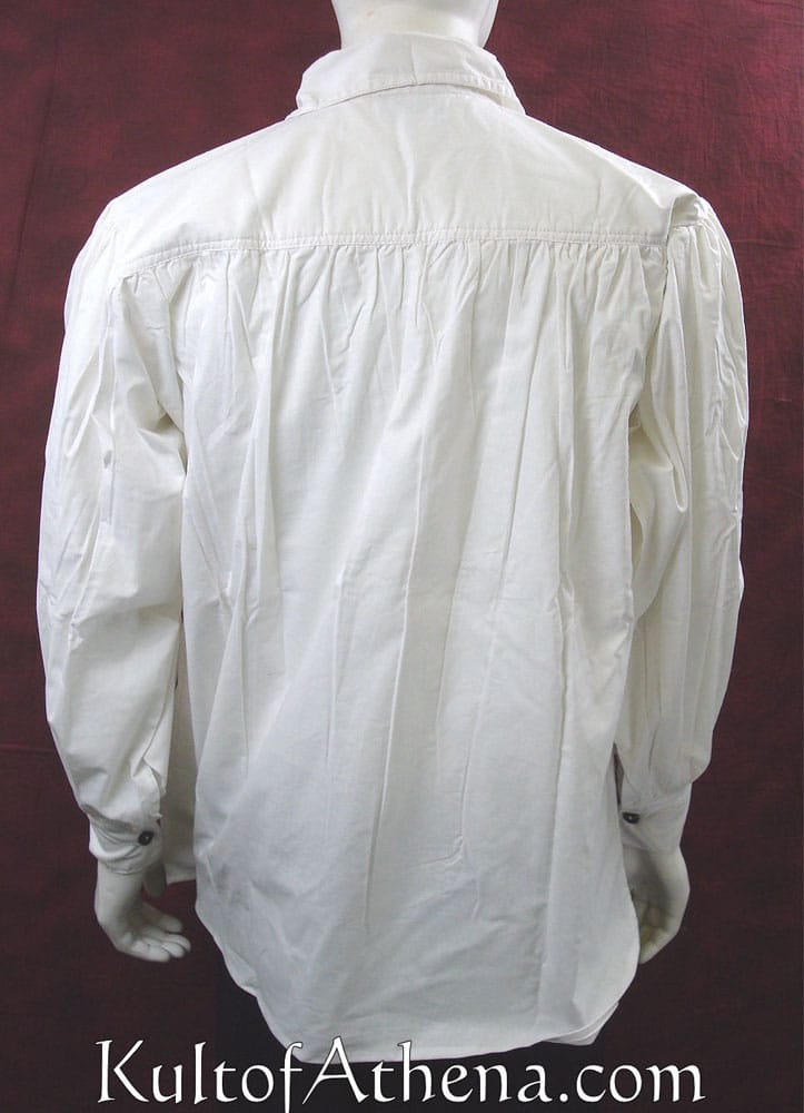 Collared Button Neck Shirt - White