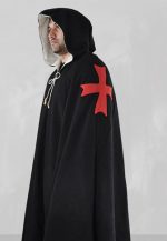 Wool Templar Cloak - Black