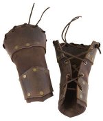 Scoundrel Leather Bracers - Brown