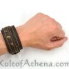 Leather Strap Wristband - Brown