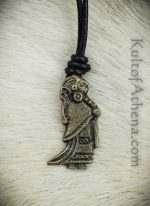 Norse Valkyrie Antiqued Brass Pendant