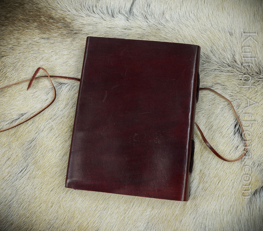 Leather-Bound Journal with Inset Stone