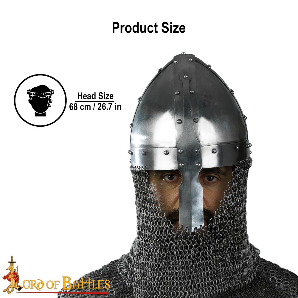 Norman Nasal Helm With Aventail 11 16 Gauge