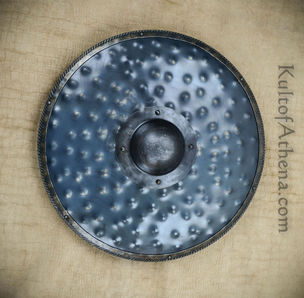 Hammered Round Shield - 16 Gauge Steel - Lord of Battles
